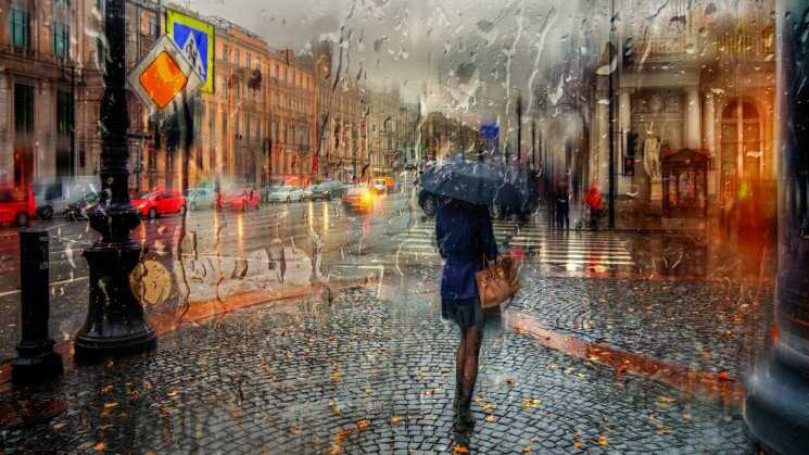 Kyiv in the rain